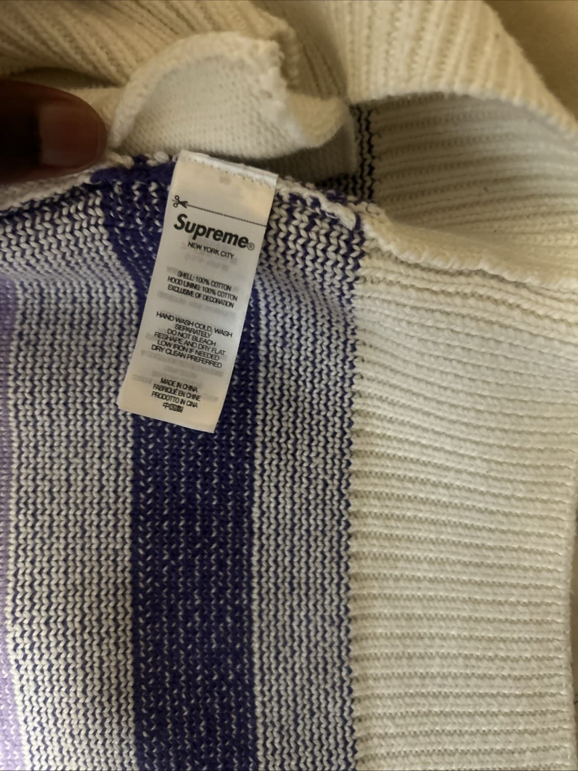 슈프림 USA 니트 후드집업 상품이미지4