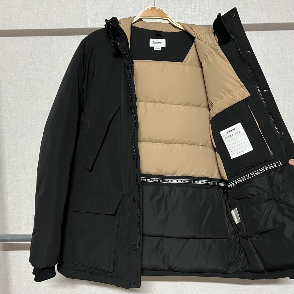 커버낫 후드 패딩 블랙 M 상품이미지9
