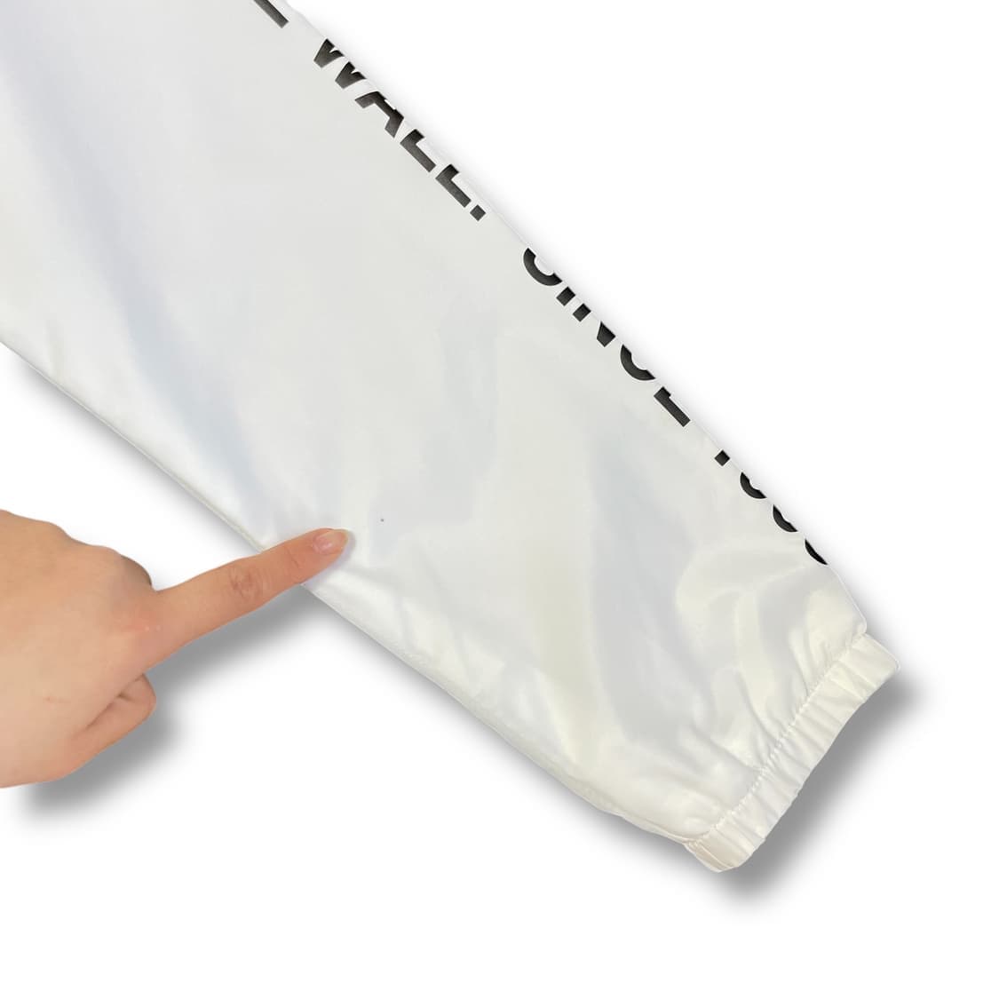 VANS 반스 화이트 안감약기모 나일론 폴리 코치 바람막이 자켓 S 상품이미지4