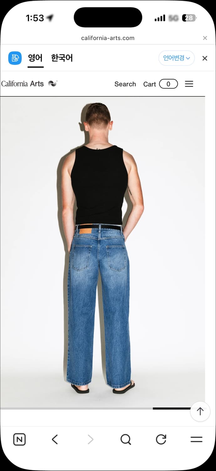 캘리포니아 아트 빈티지블루 진 상품이미지4