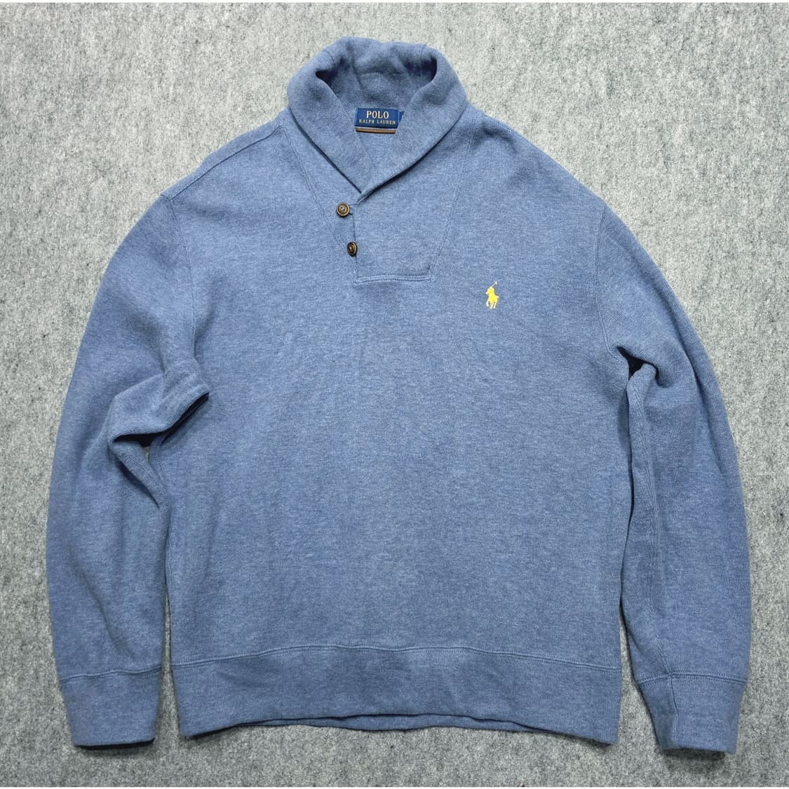 폴로 랄프로렌 숄카라 버튼 니트 L 상품이미지1