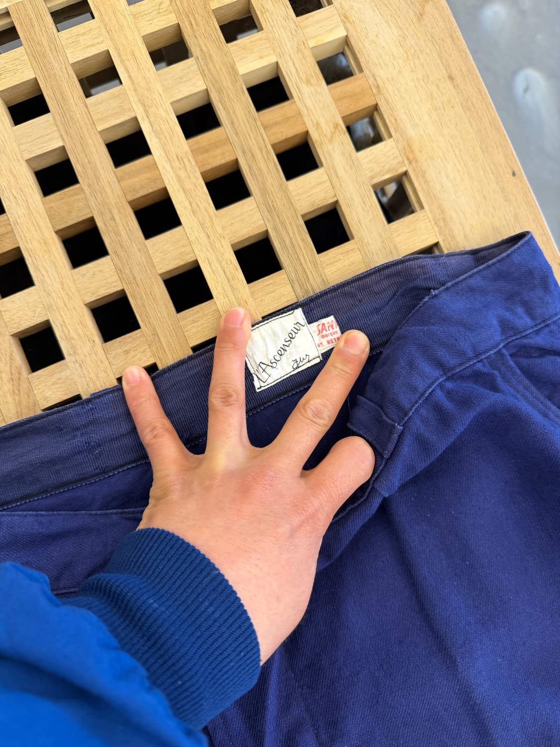 WASHED PURPLE NAVY OLD VINTAGE 프렌치워크팬츠 상품이미지7