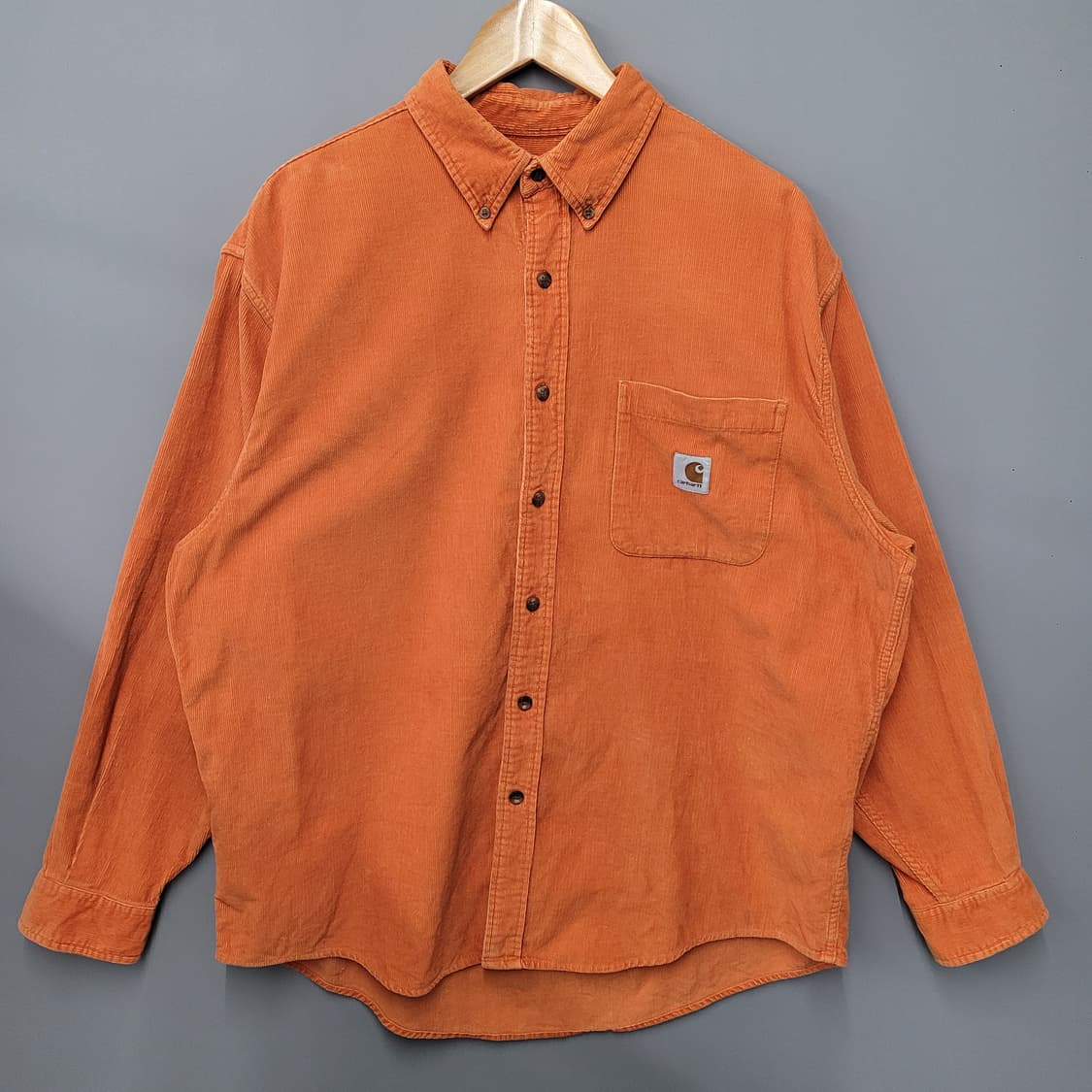 Carhartt 칼하트 코듀로이 셔츠 오렌지 상품이미지1