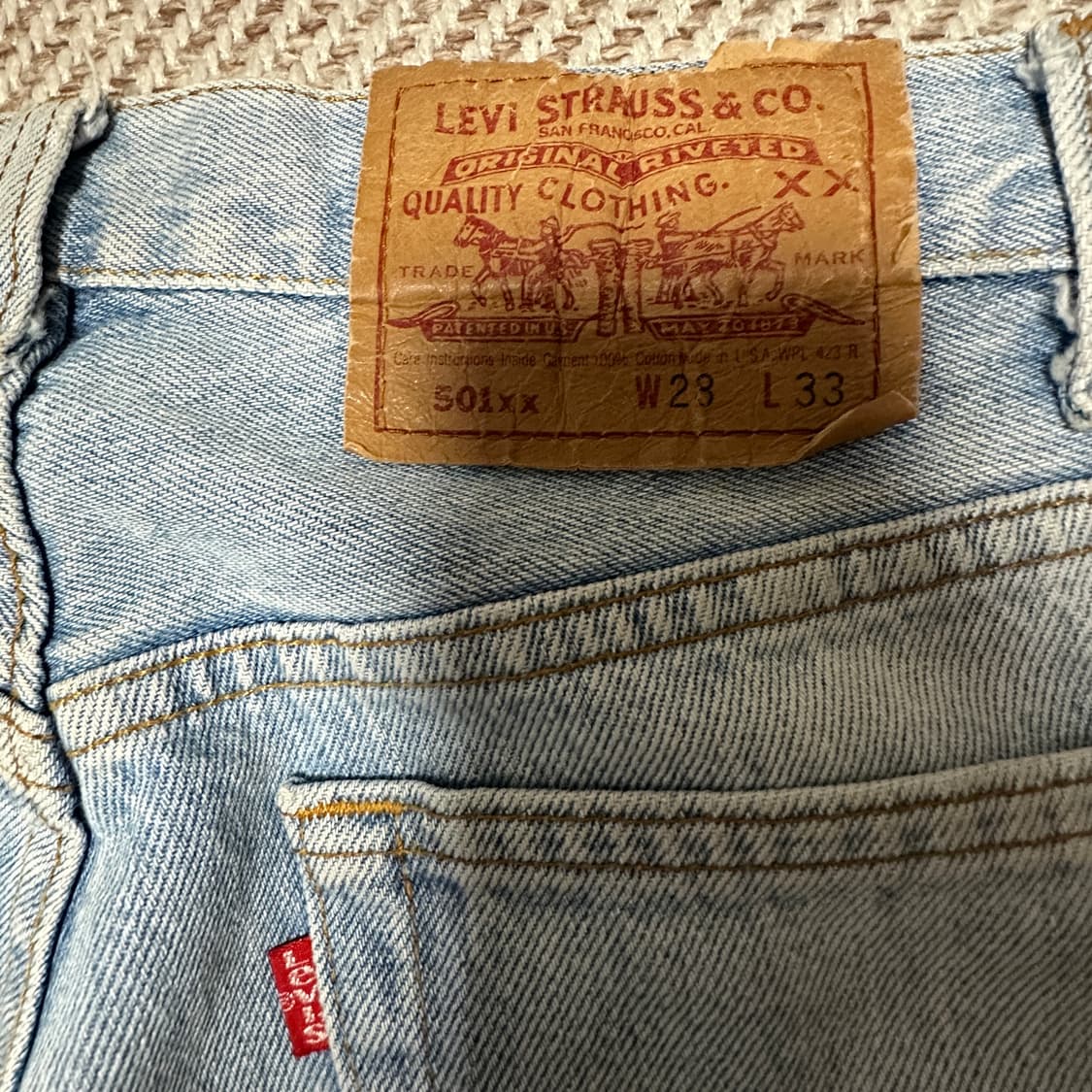 LEVI'S 501XX 90's usa made denim jeans 상품이미지3