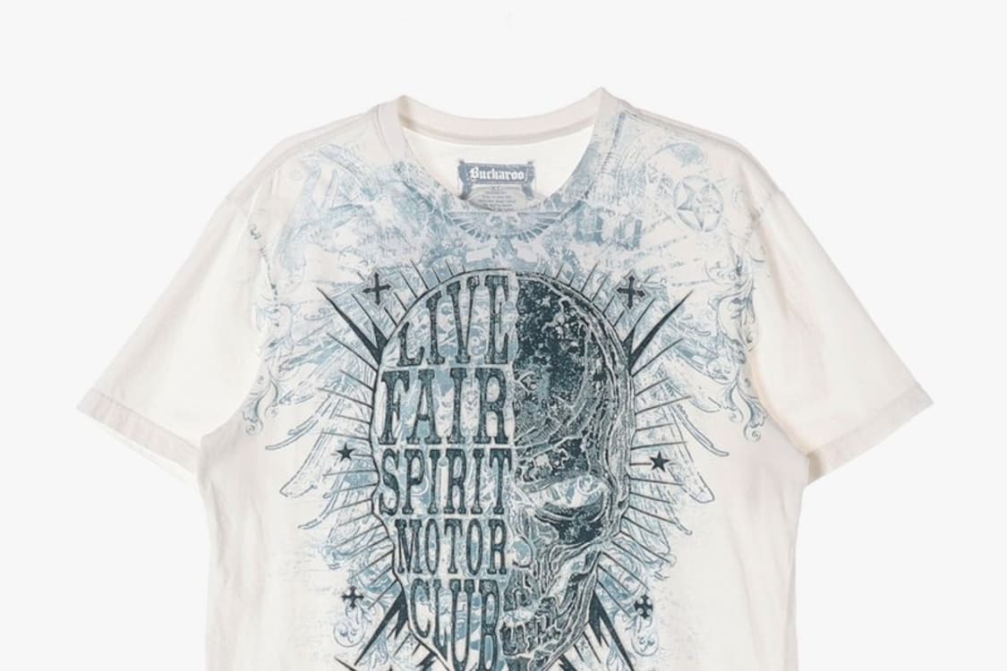 버카루 빈티지 그래픽 프린팅 티셔츠 XL 상품이미지3