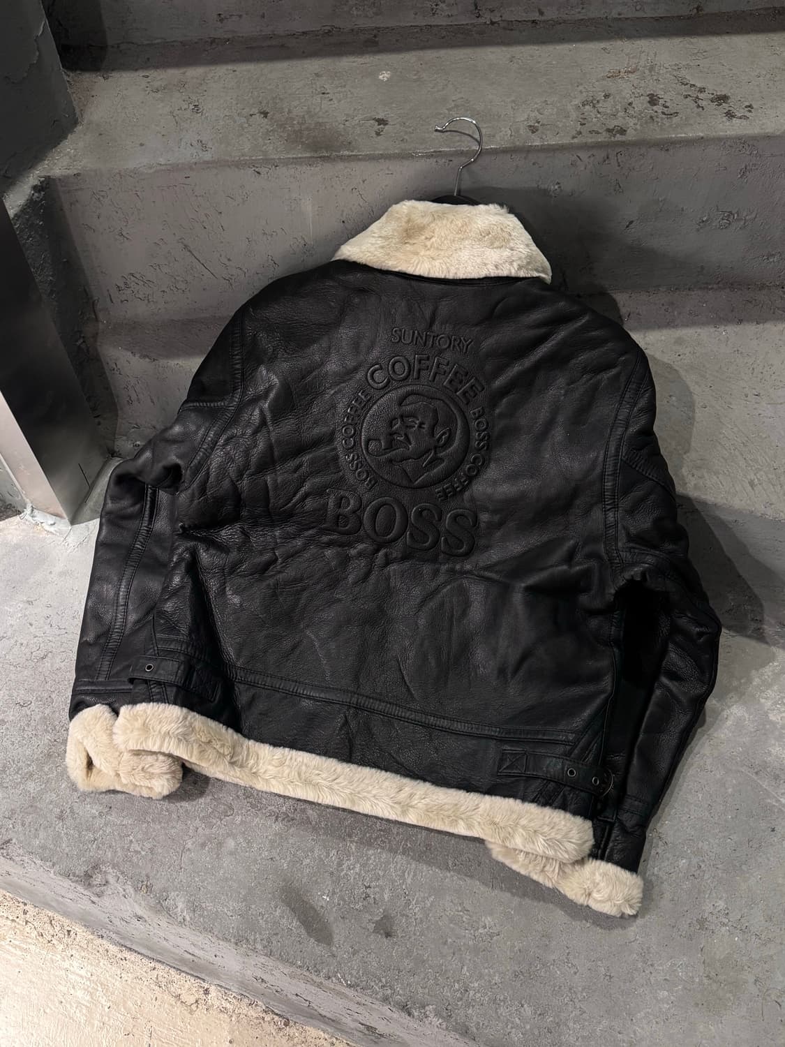 산토리 보스 커피 소가죽 B-3 무스탕  상품이미지1