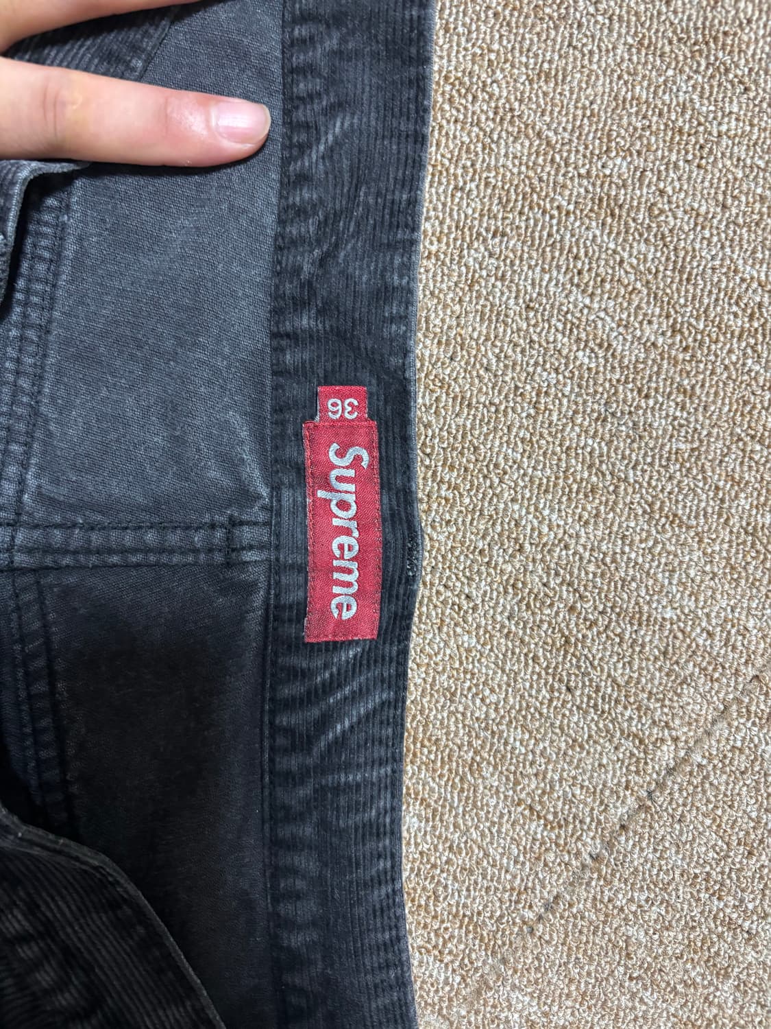 Supreme 24ss 36size 워시드 코듀로이 더블니 쇼츠 상품이미지3
