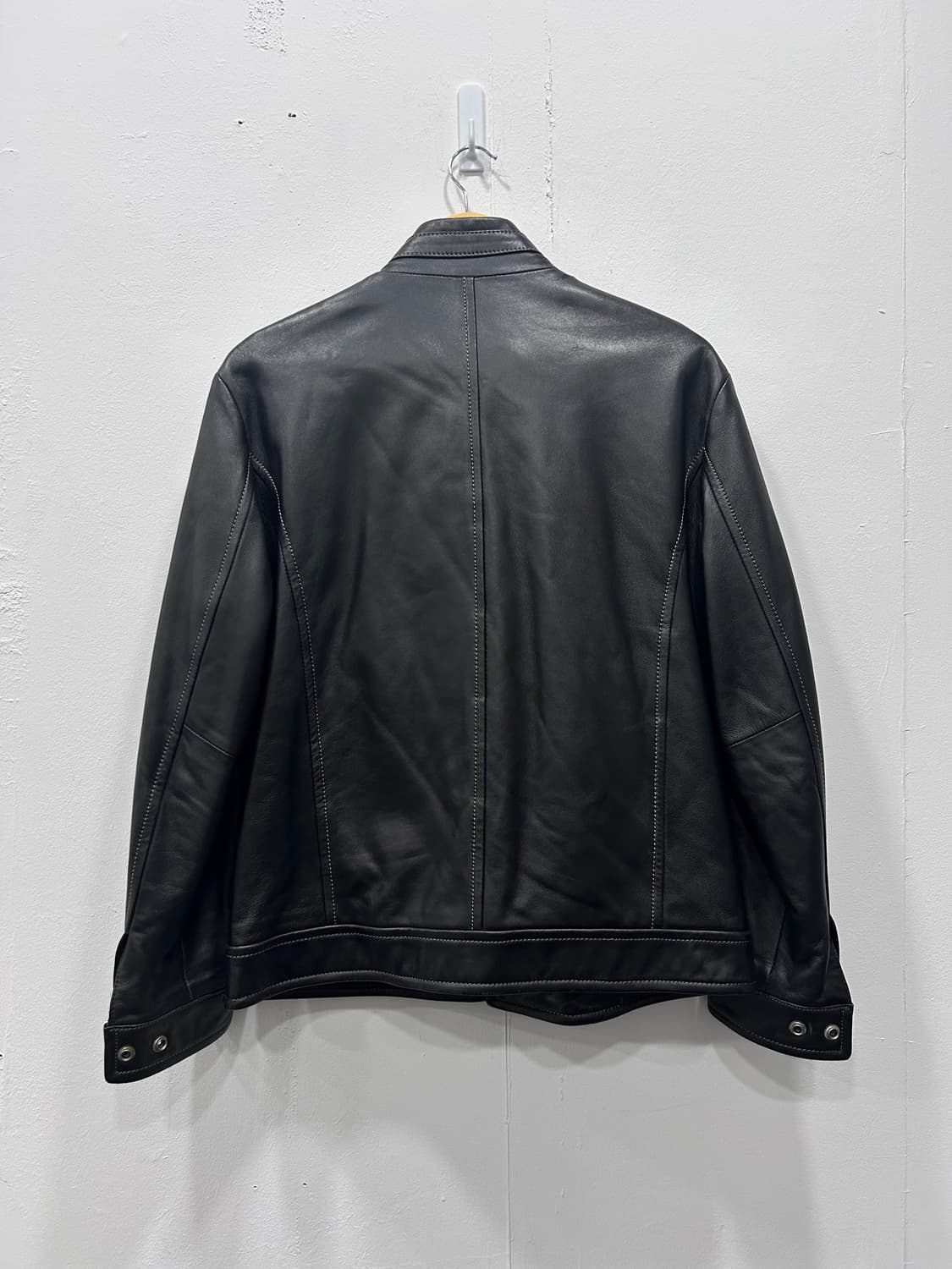 Vintage 이신우 양가죽 블랙 가죽 자켓 M 95 상품이미지4