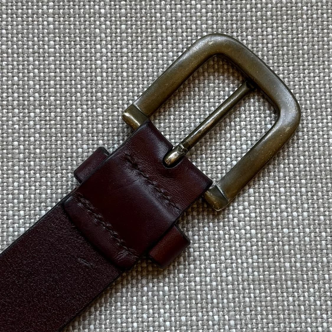 [28-29] 90s USA GAP 브라운 레더 브라스 버클 벨트 상품이미지8