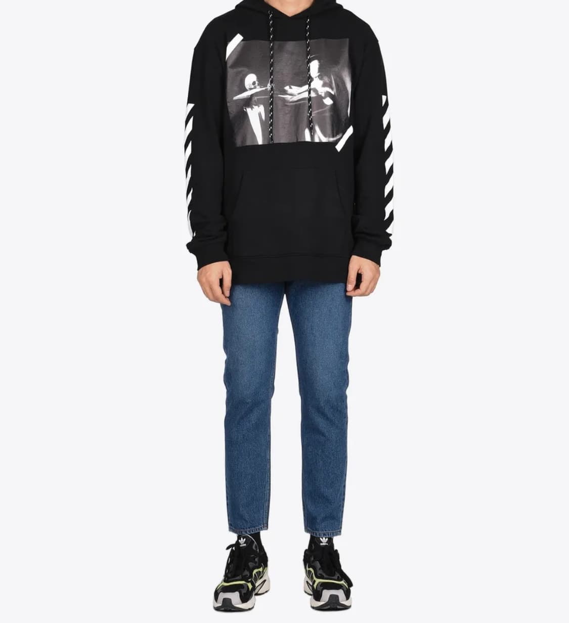 [95] 오프화이트 카라바조 스컬 후드티 상품이미지1