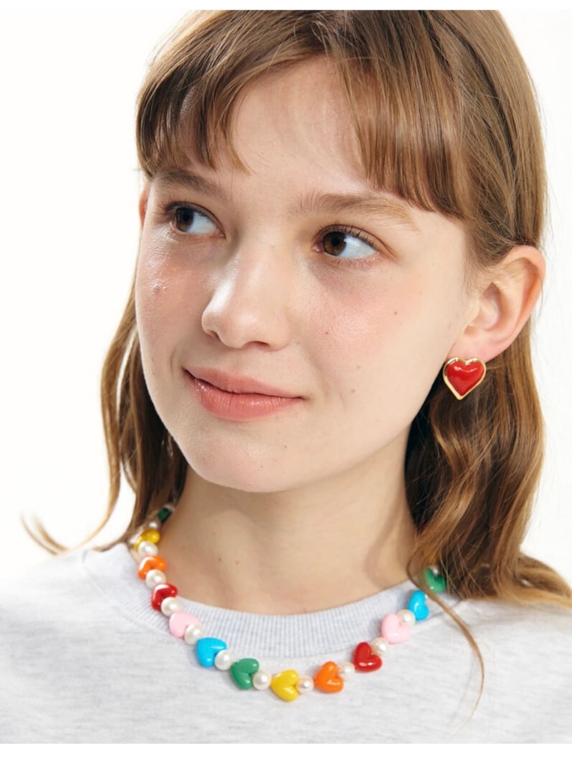 모어쥬드 RED ONE HEART EARRING 상품이미지2