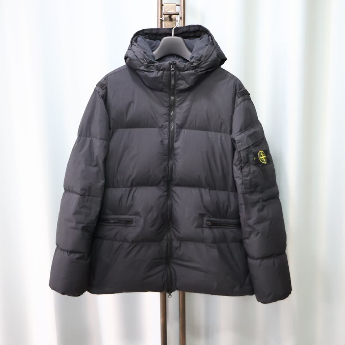 스톤아일랜드 크링클랩스 나일론 후드 블랙 패딩 XXL/110 상품이미지2