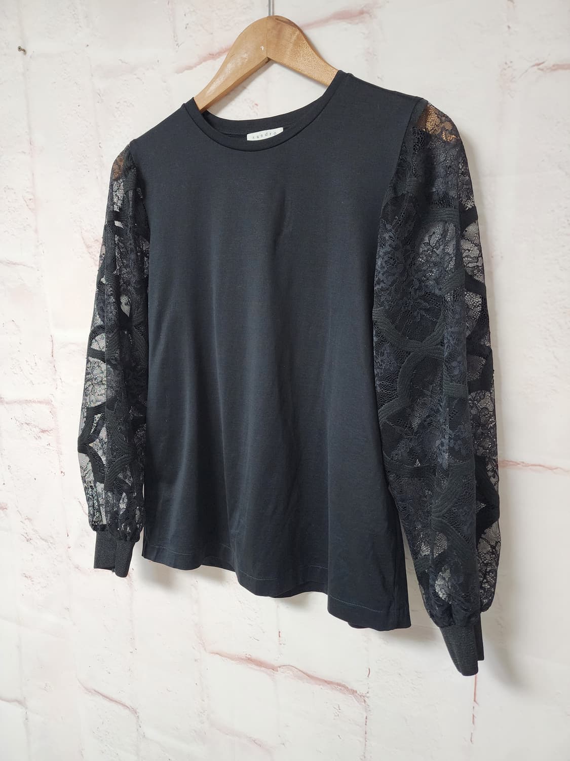 산드로 블랙 레이스  블라우스 상품이미지2