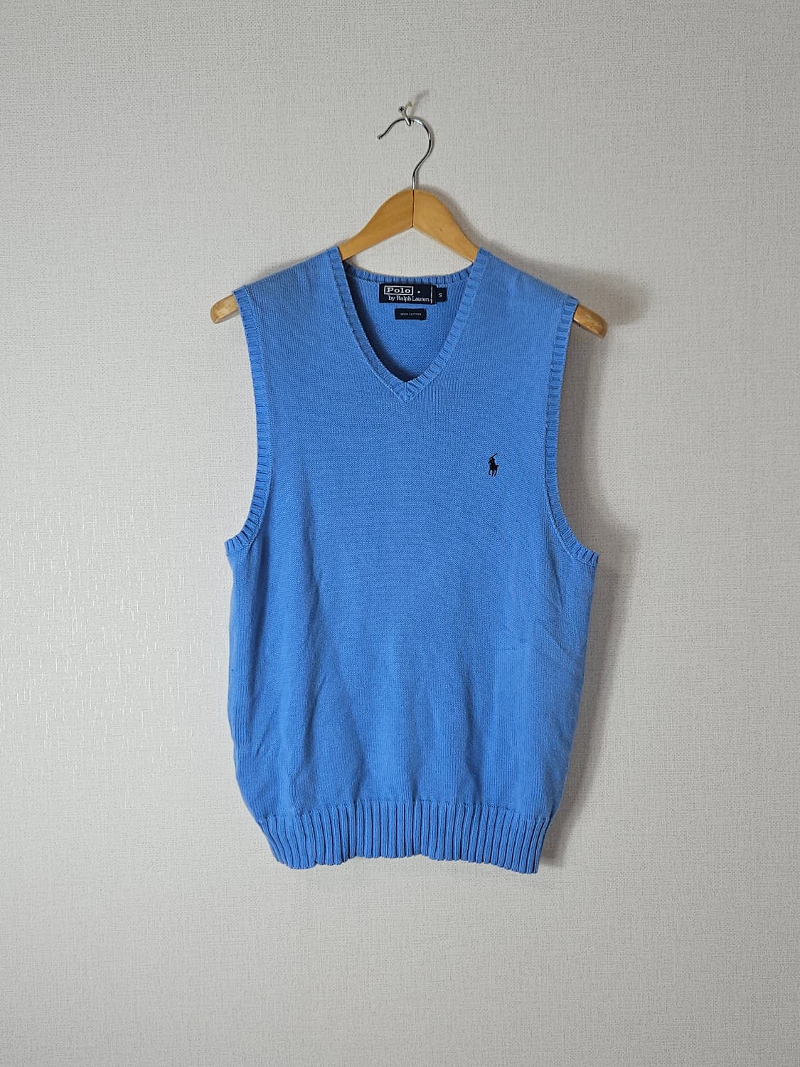 폴로 랄프로렌 브이넥 니트 베스트 조끼 스카이블루 정품 S 상품이미지1