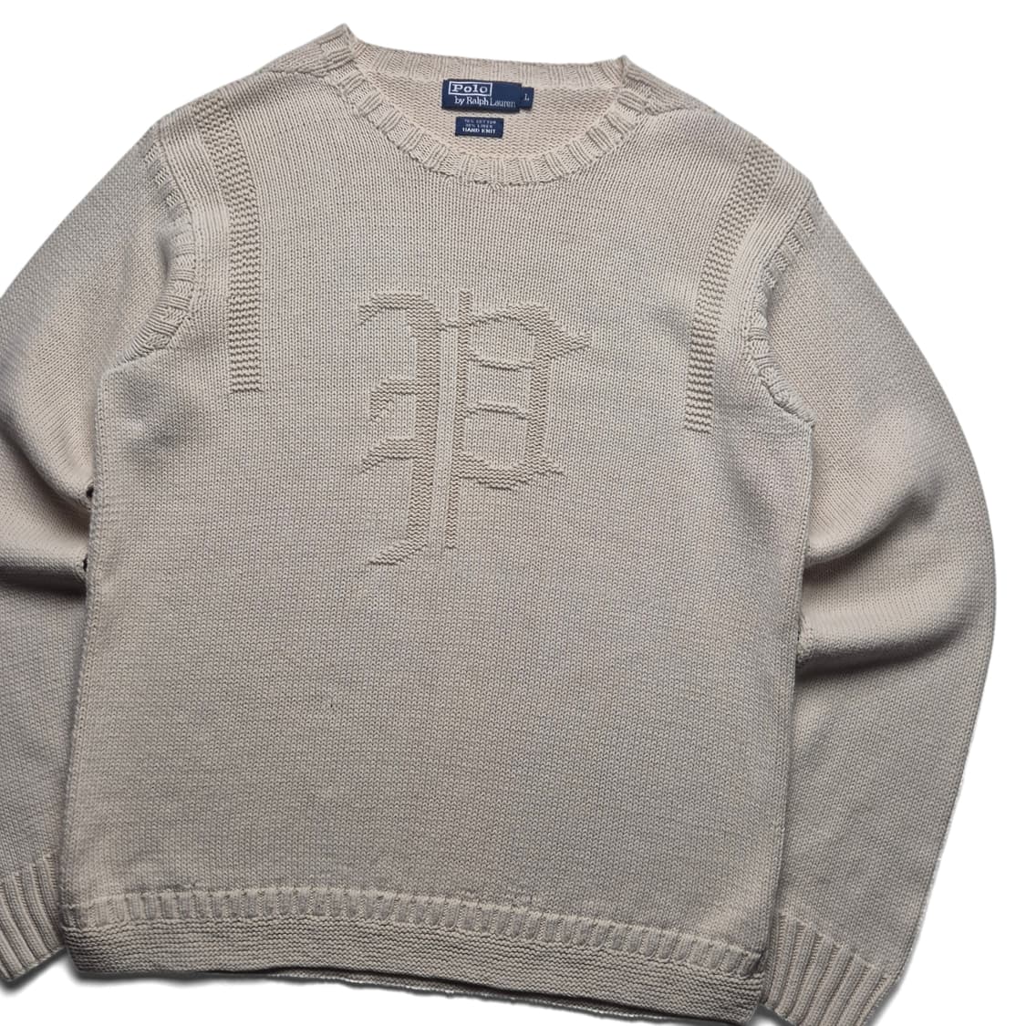 [L] 폴로 랄프로렌 00s P로고 핸드니트 상품이미지1