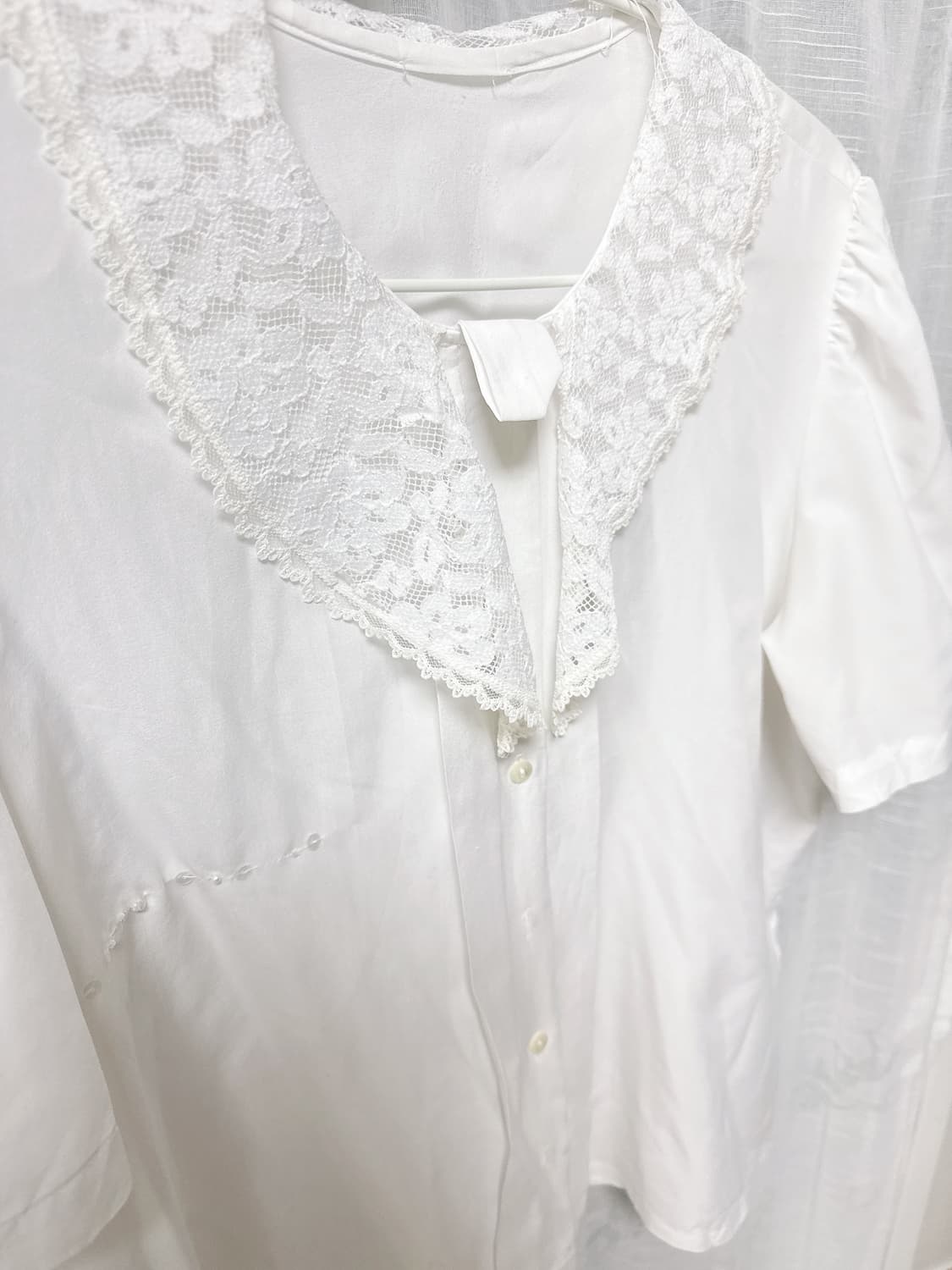 Oree 오르에 빈티지 앤틱 케이프 레이스 블라우스 vintage bl 상품이미지2