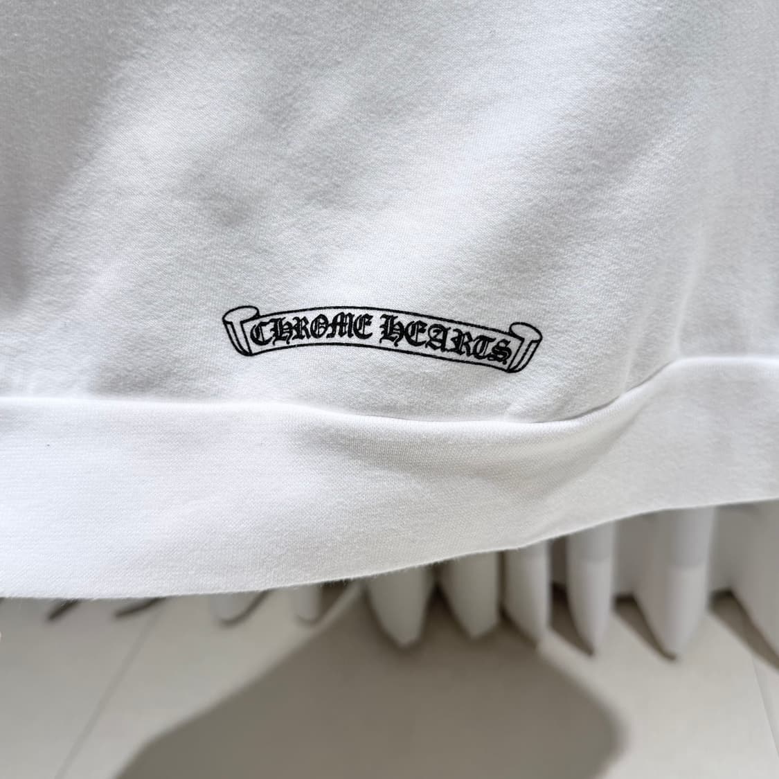(A+/XXL) / 크롬하츠 버티컬 로고 플리스 집업 후드 화이트 상품이미지5