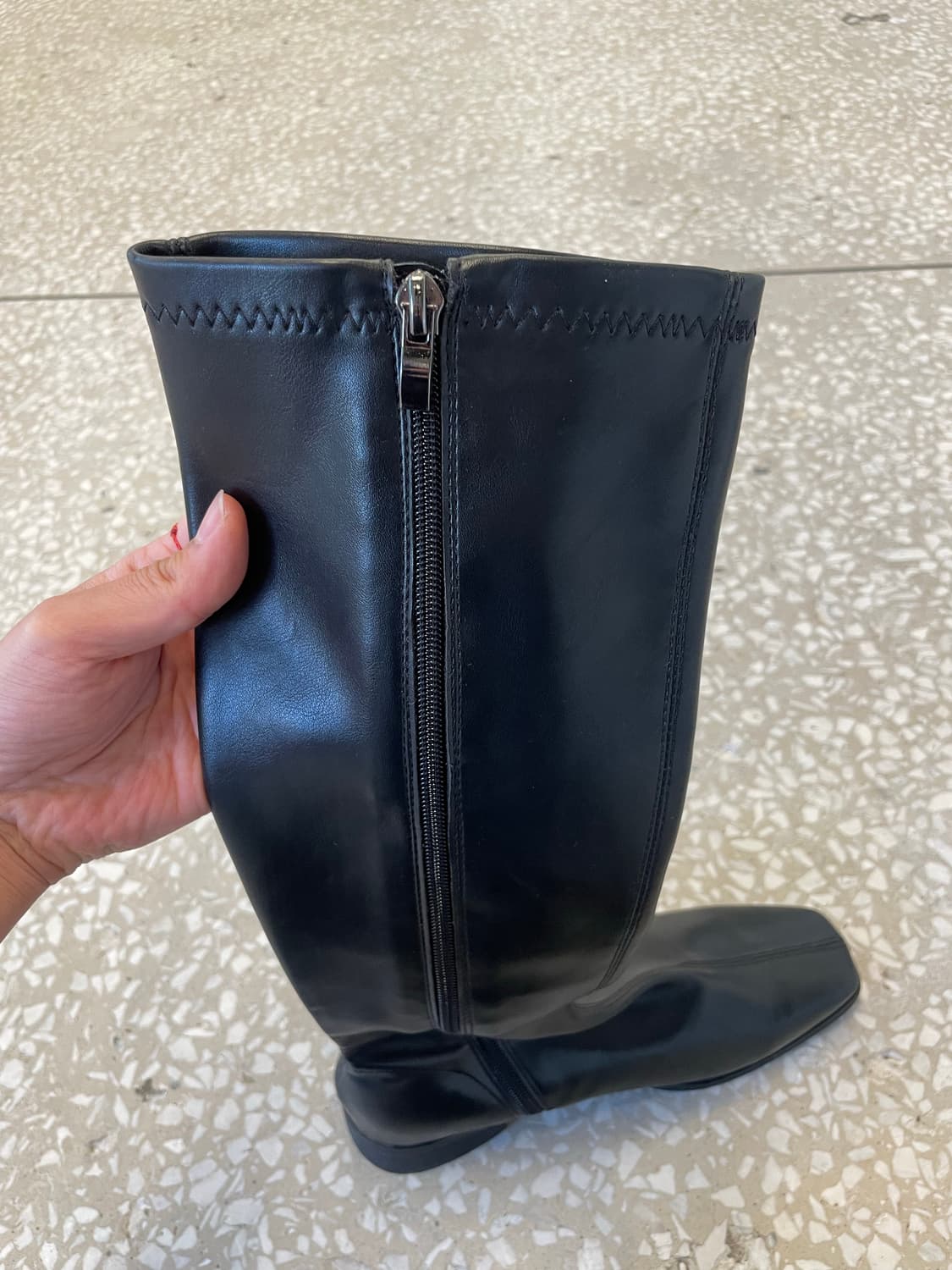 Vintage long boots black 상품이미지4