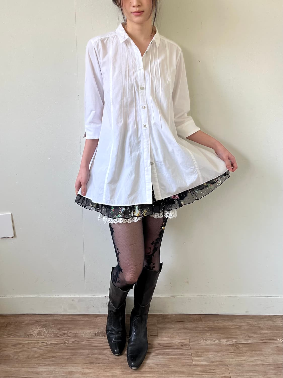 coulage 핀턱 셔츠 원피스 상품이미지5