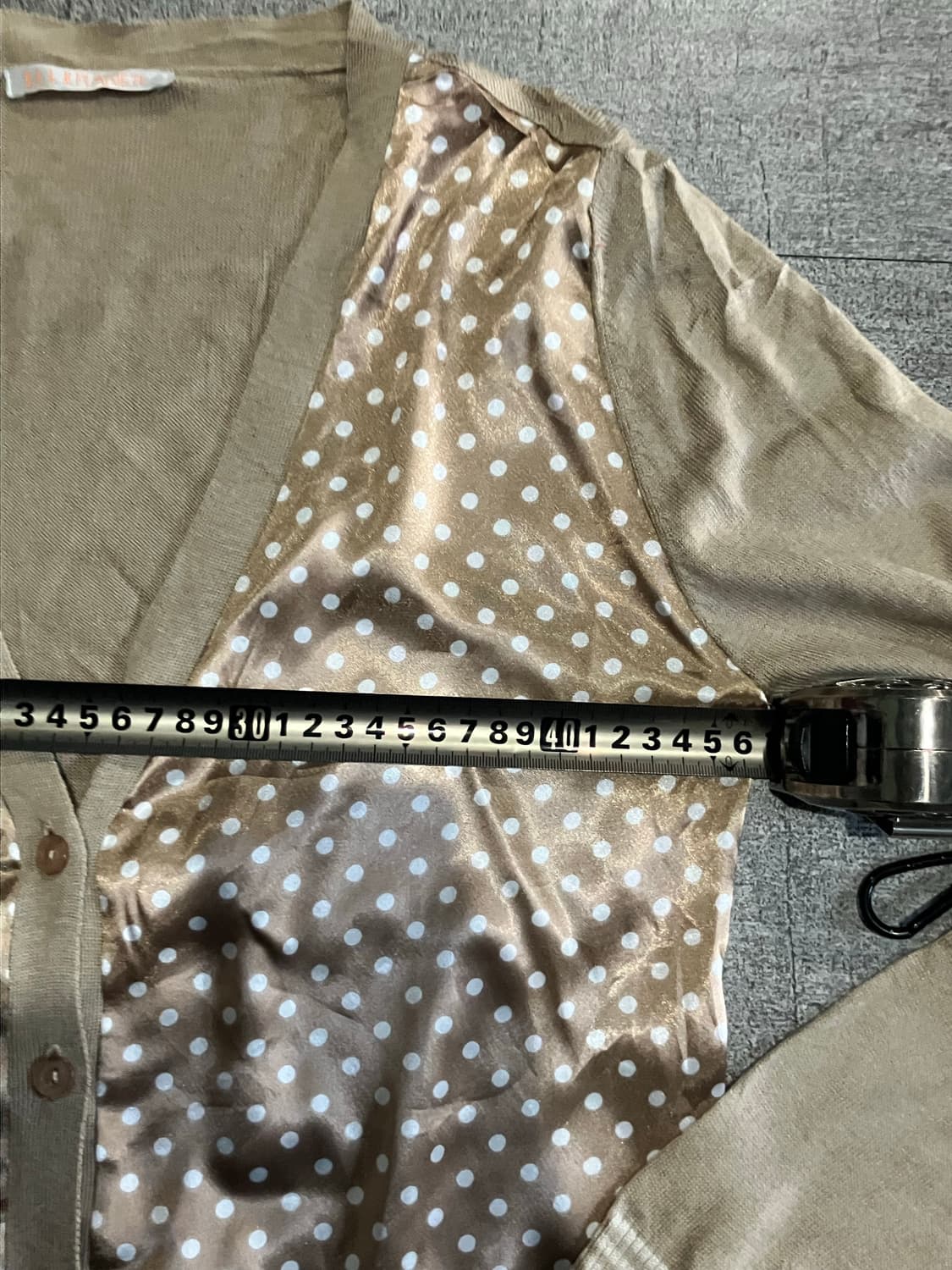 일본빈티지 Elle 하구미모리걸 달천깔페어리 땡땡이 도트가디건 상품이미지2