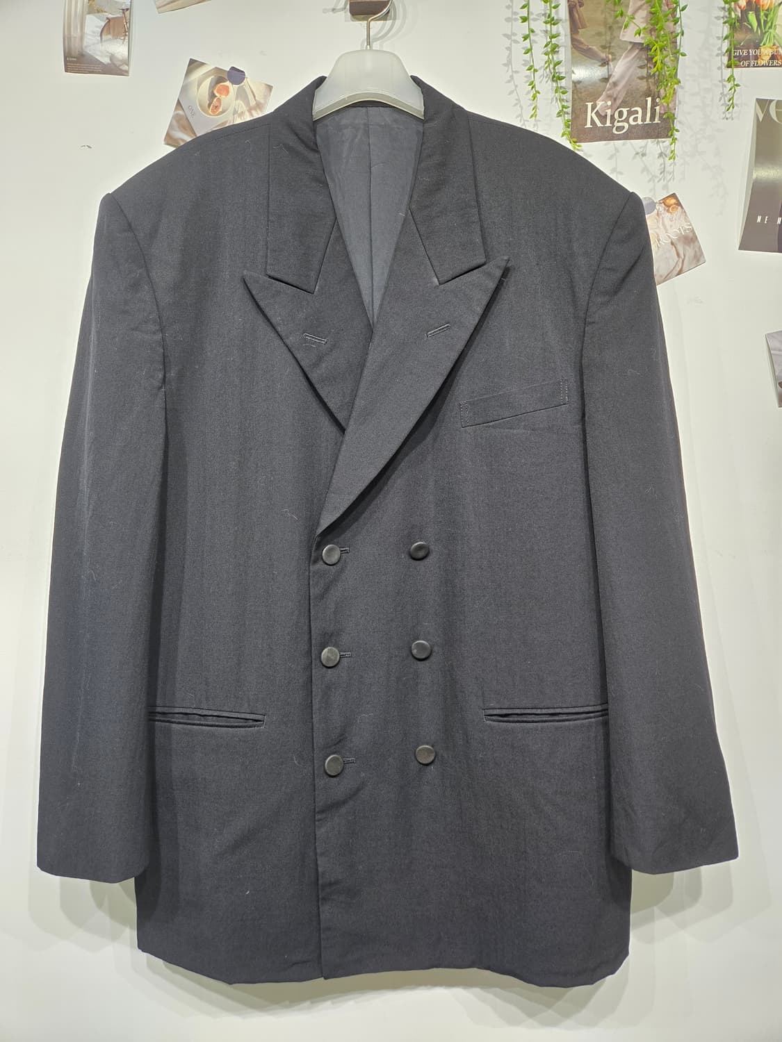 꼼데가르송 블랙 더블 브레스티드 자켓 상품이미지1