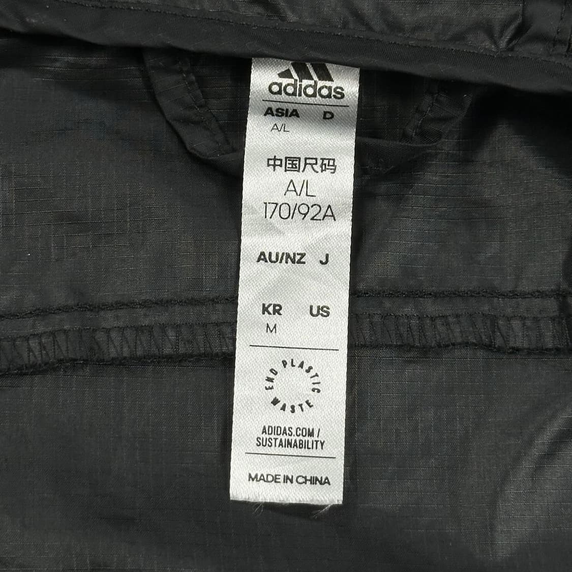 아디다스 오리지널 런닝 블랙 바람막이 자켓 (M 여성추천) 상품이미지5