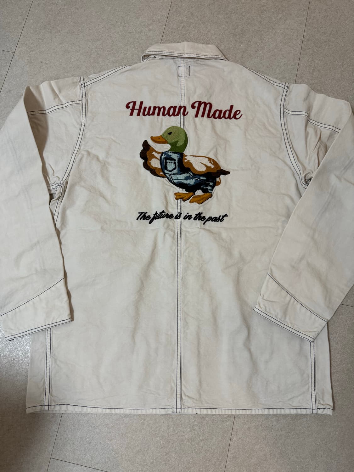 휴먼메이드 가먼트다이드 커버올 자켓 화이트 상품이미지3