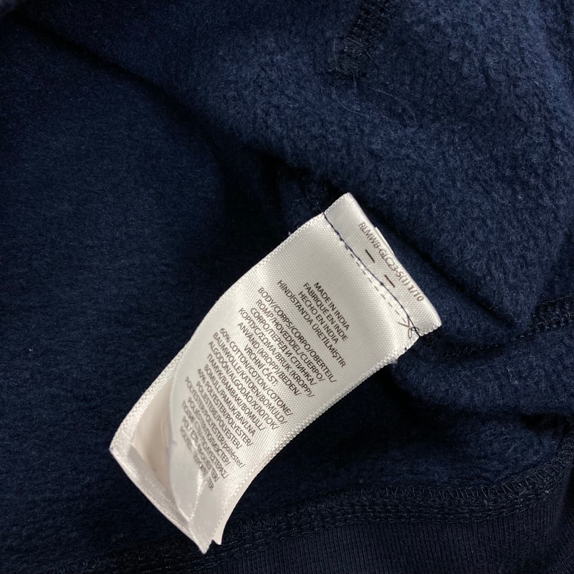 폴로 랄프로렌 네이비 컬러 스몰 포니 미니멀 후드티 상품이미지4