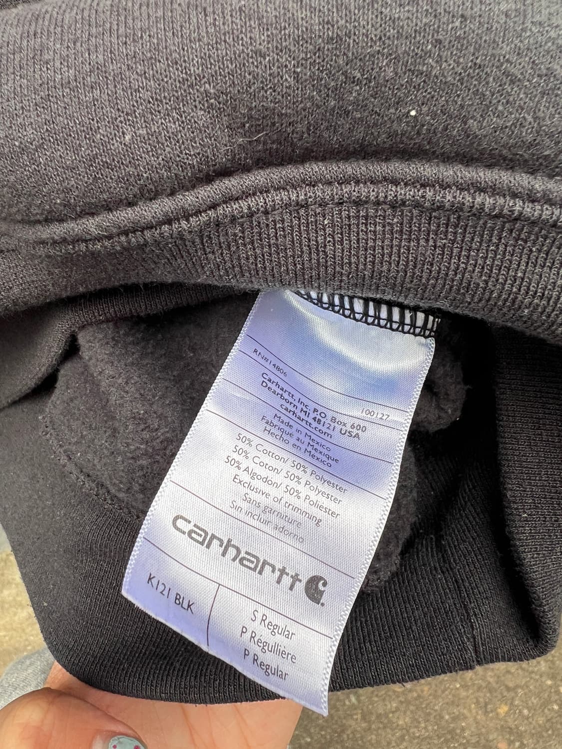 칼하트 블랙 후드티 오리지널핏 상품이미지5