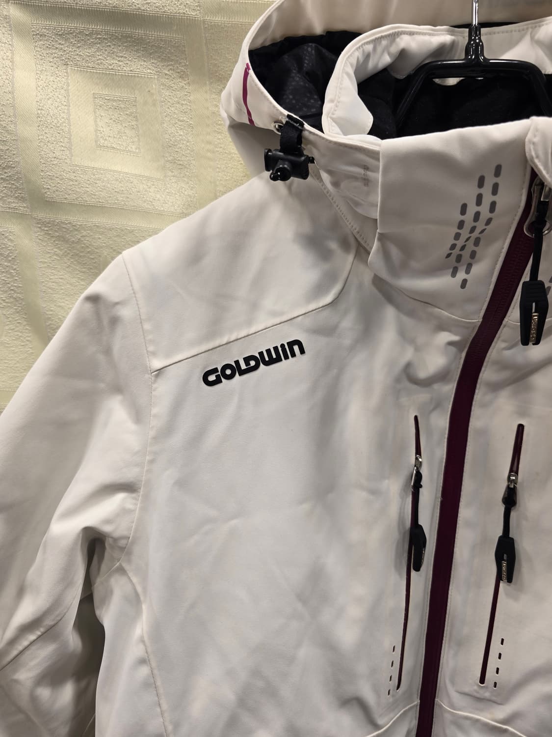 골드윈 화이트 윈드브레이커 스키 자켓 66~77 상품이미지3