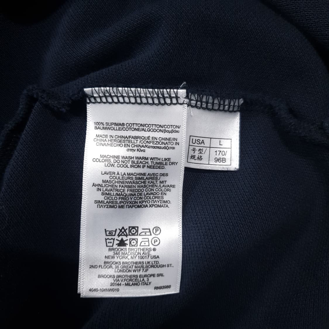 브룩스브라더스 골든 플리스 수피마 코튼 반팔 카라티 폴로 셔츠 다크네이비 상품이미지6
