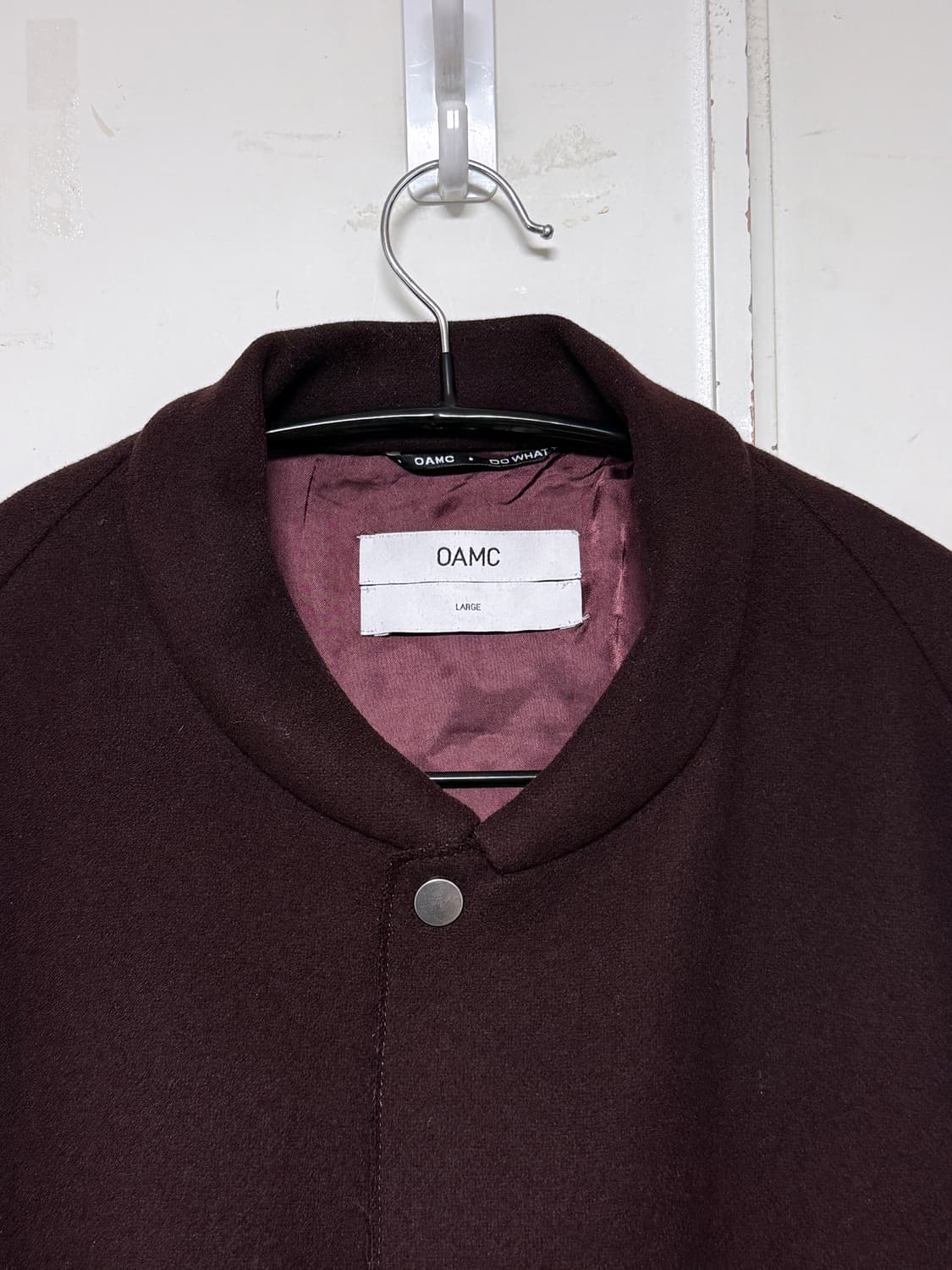 OAMC 밴드 카라 펠트 울 블루종 와인 L 상품이미지3