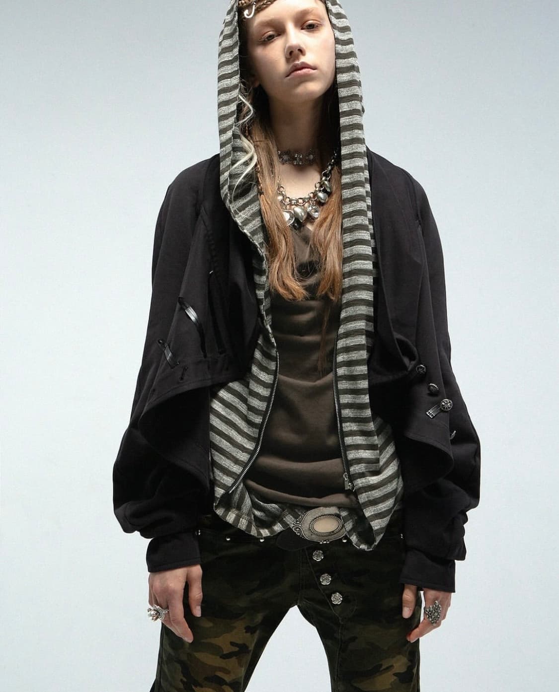 더블펀치 자켓+후드 (블랙) 상품이미지6