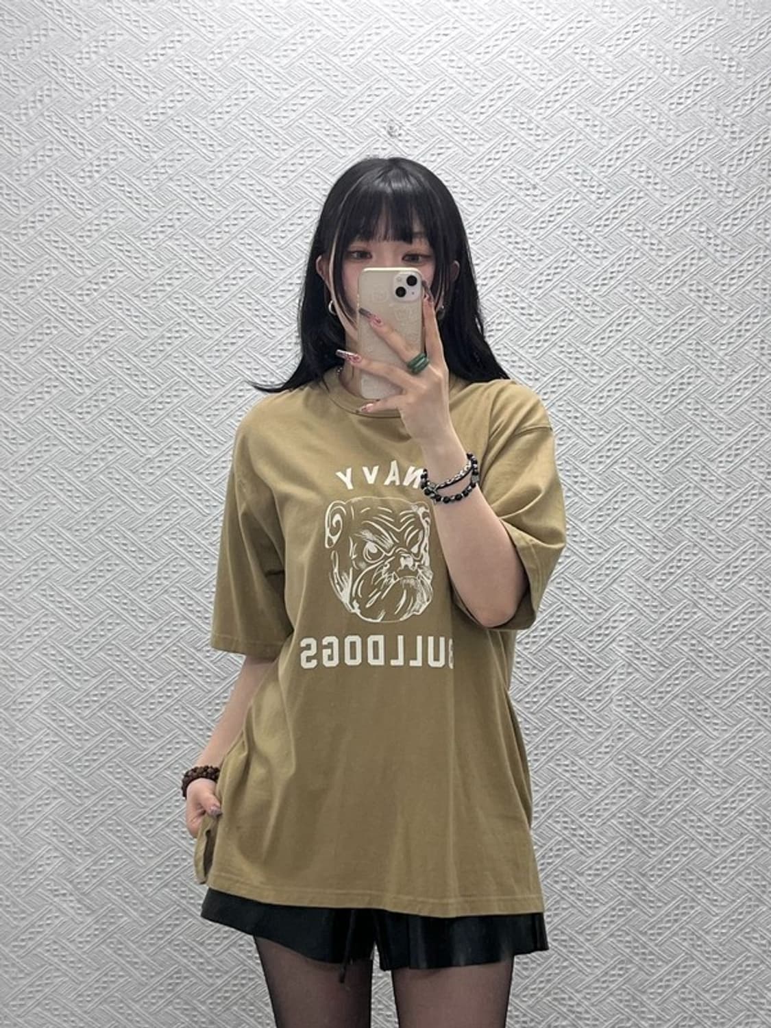 유니폼브릿지 빈티지 스트릿 펑크 불독 프린팅 반팔티 L C12073 상품이미지1