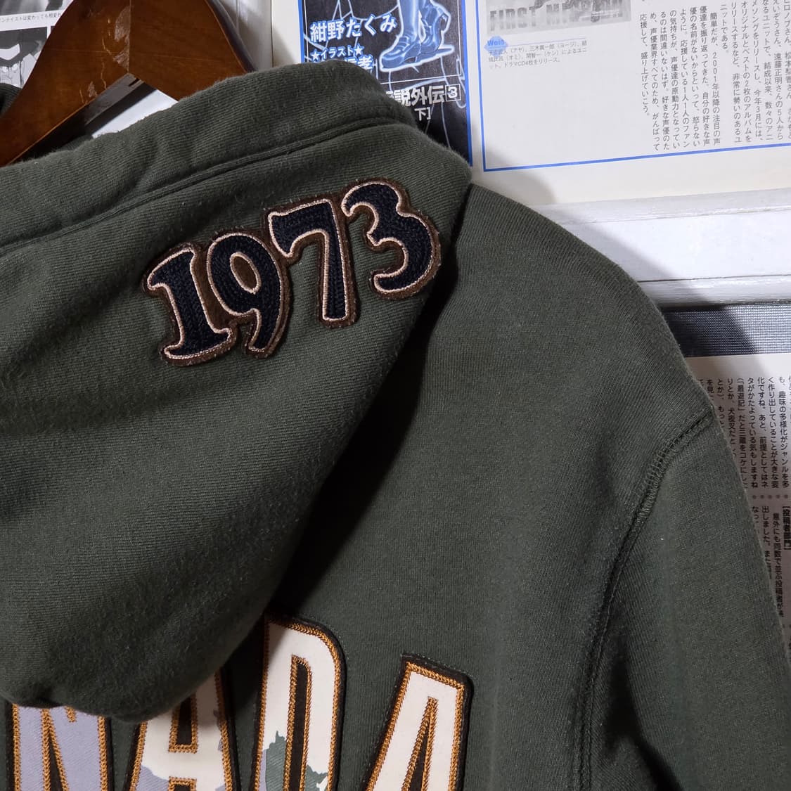 루츠 캐나다 로고 카키 밀리터리 후드티 상품이미지3