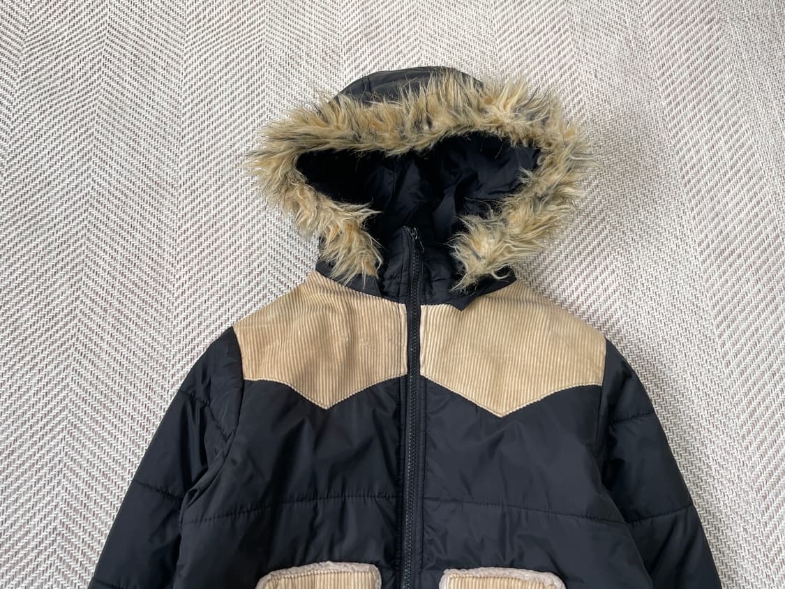 D’SUITE 코듀로이 패널 퍼후드 패딩 J03311 상품이미지3