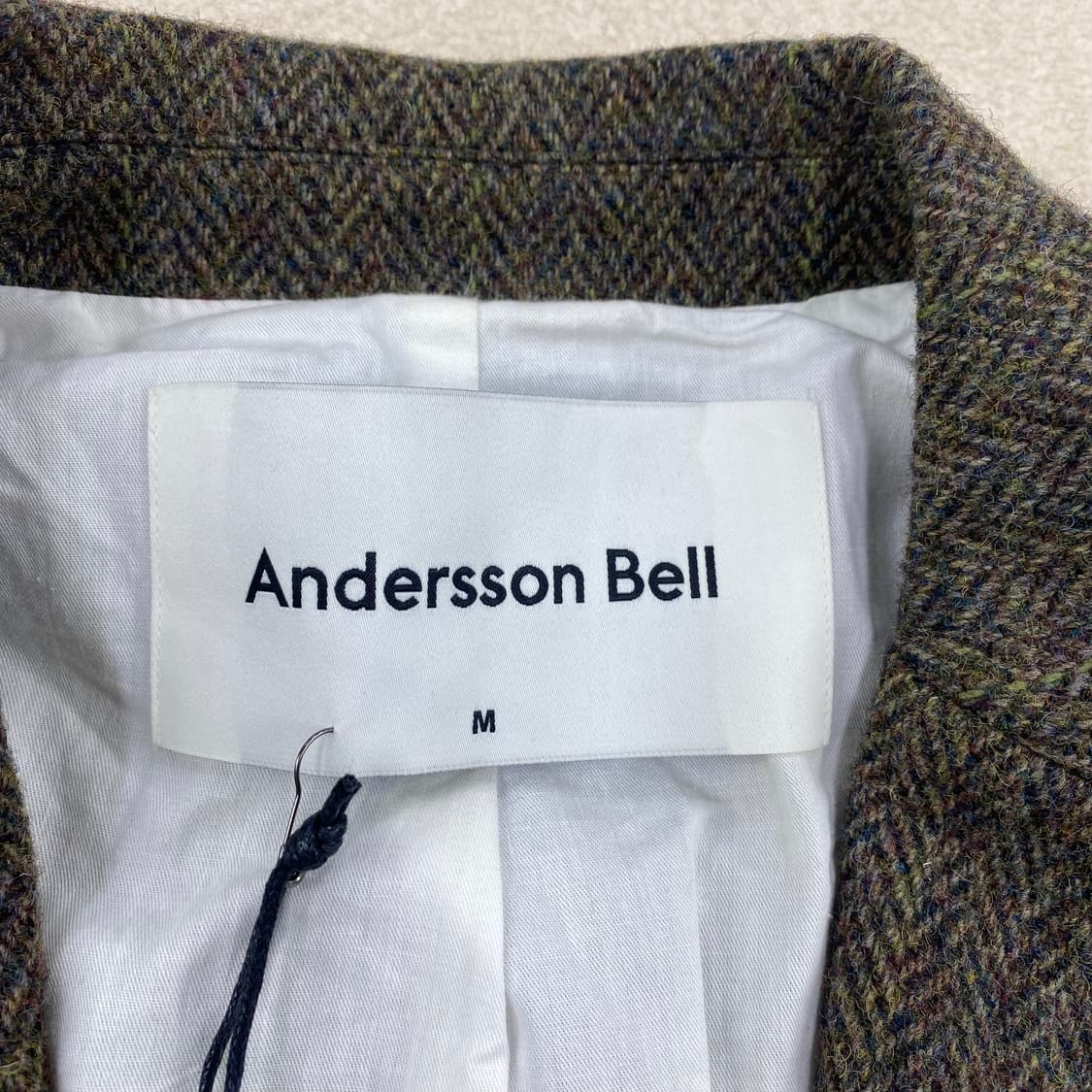 앤더슨벨 Adsb 대디 클래식 체크 브라운 모직 자켓 (100) 상품이미지5