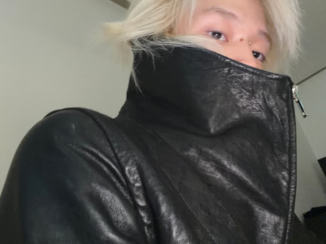 릭오웬스 09fw 아카이브 하이넥 레더재킷 상품이미지10