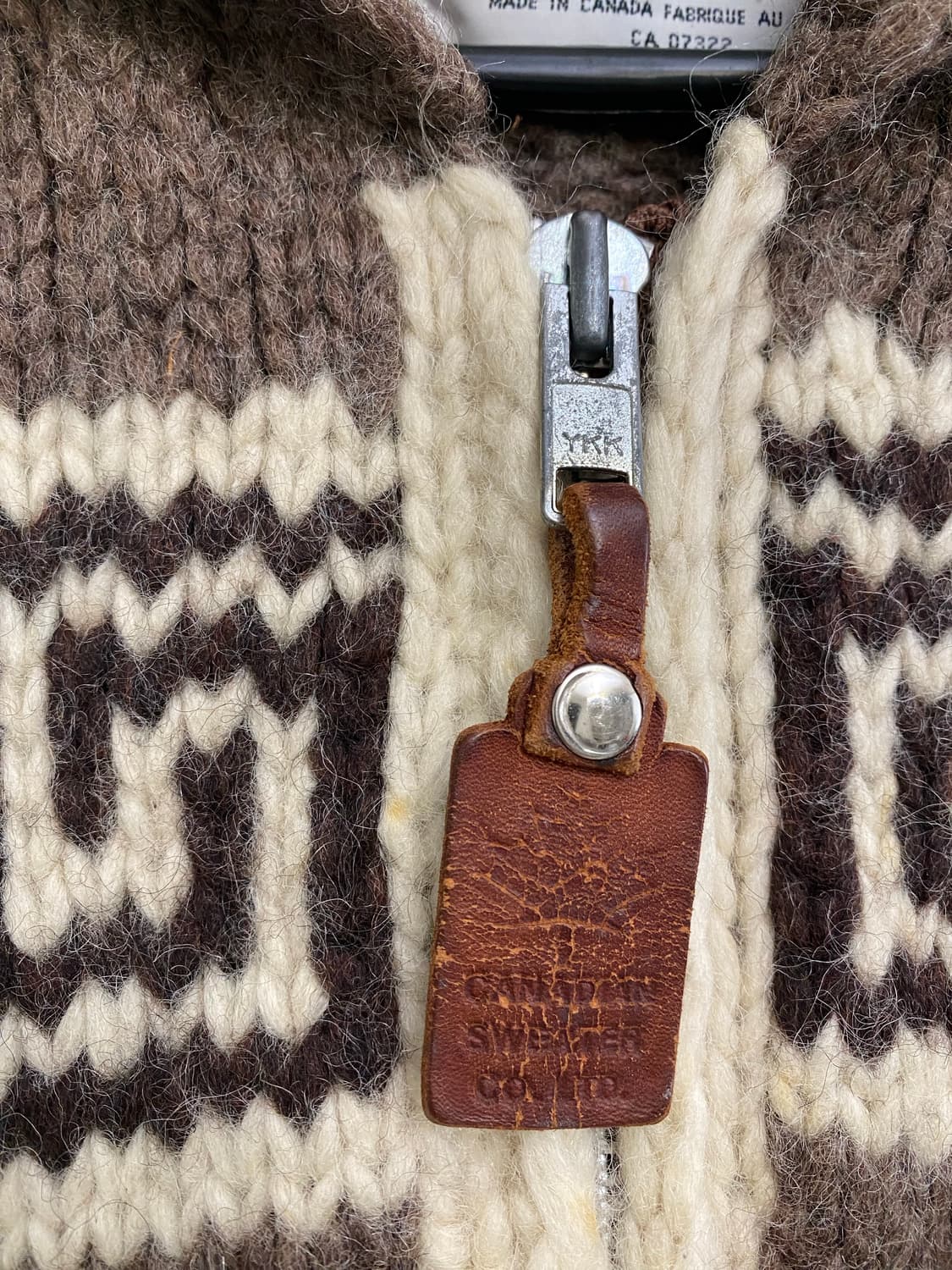 캐나디안 스웨터 컴퍼니 울 코위찬 집업 스웨터 상품이미지4