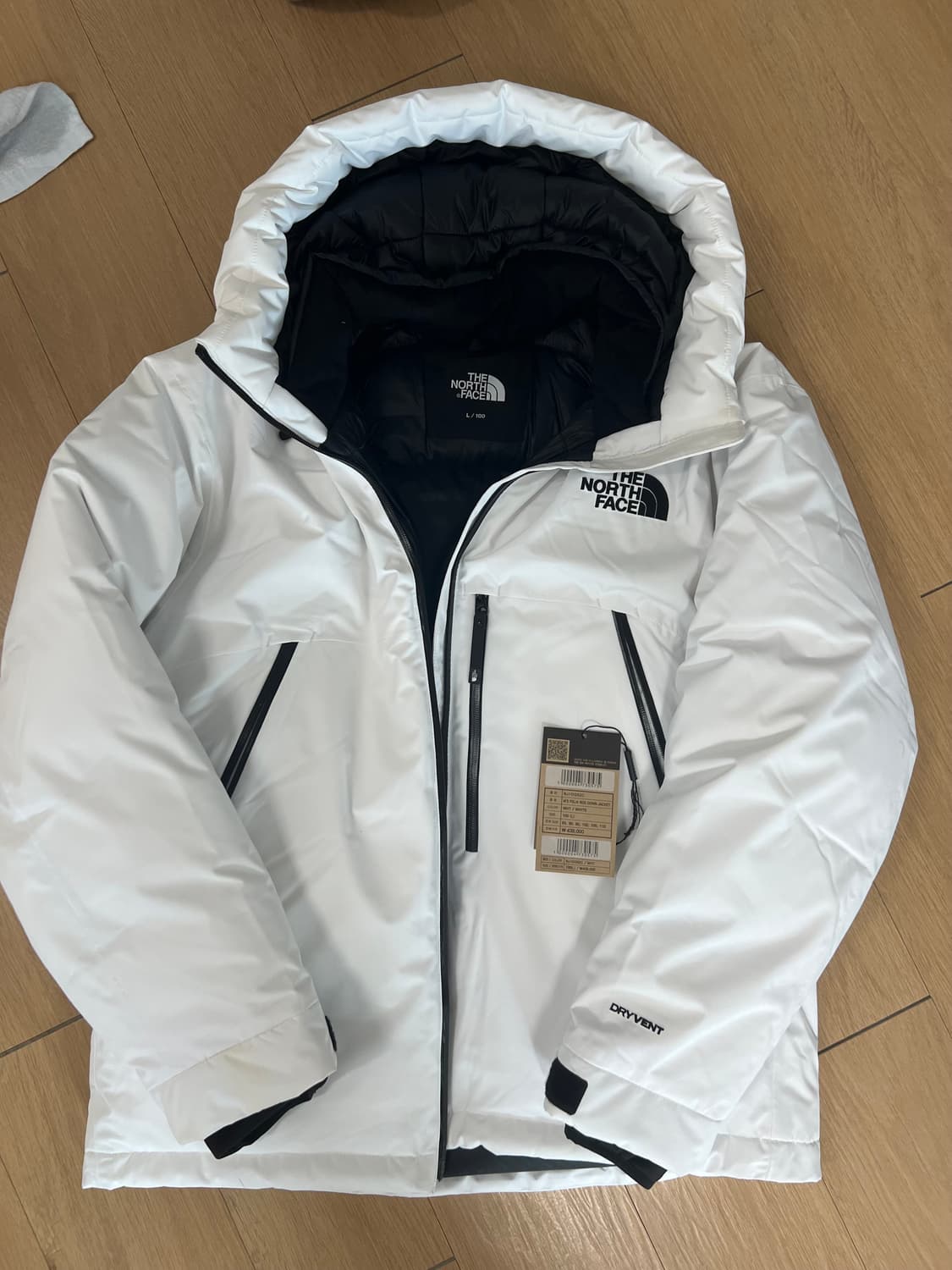 노스페이스 패딩 RDS dryvent 화이트 눕시 상품이미지1