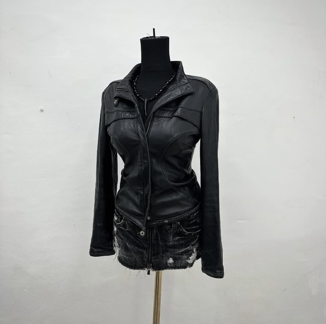 curve moto leather jacket 가죽 자켓 상품이미지2
