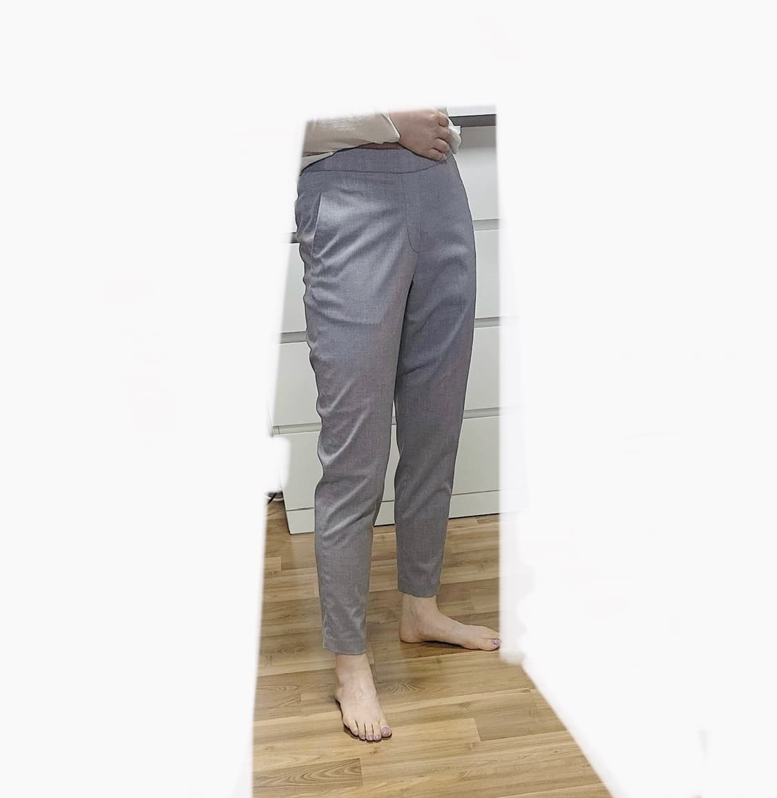 [유니클로] 허리밴딩 그레이 슬랙스 M 스마트 앵클 팬츠 상품이미지9
