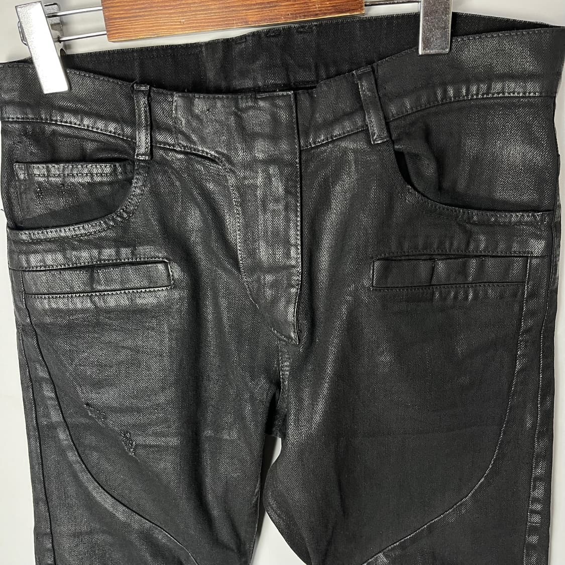 [Balmain] 발망 왁스코팅 바이커 데님팬츠 상품이미지3