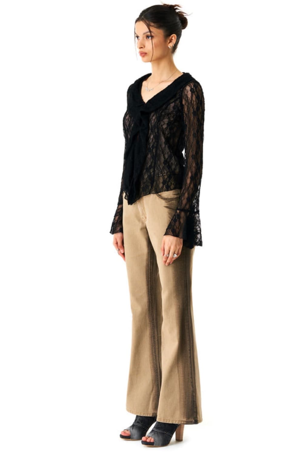 Badee Venus Frill Cardigan Black 상품이미지3