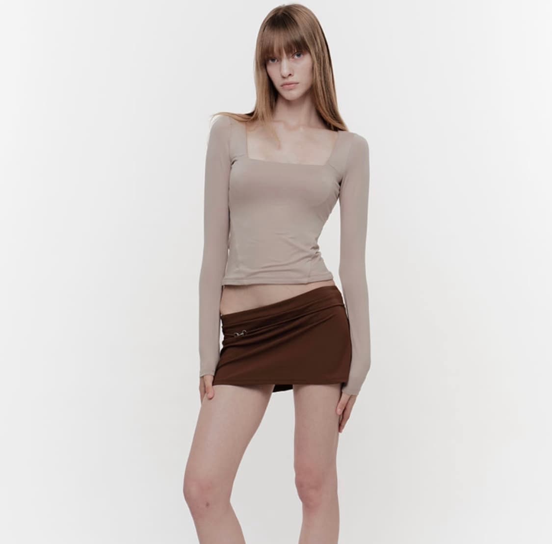 SQ NECK CONTOUR T (SKIN) 2 사이즈 상품이미지3