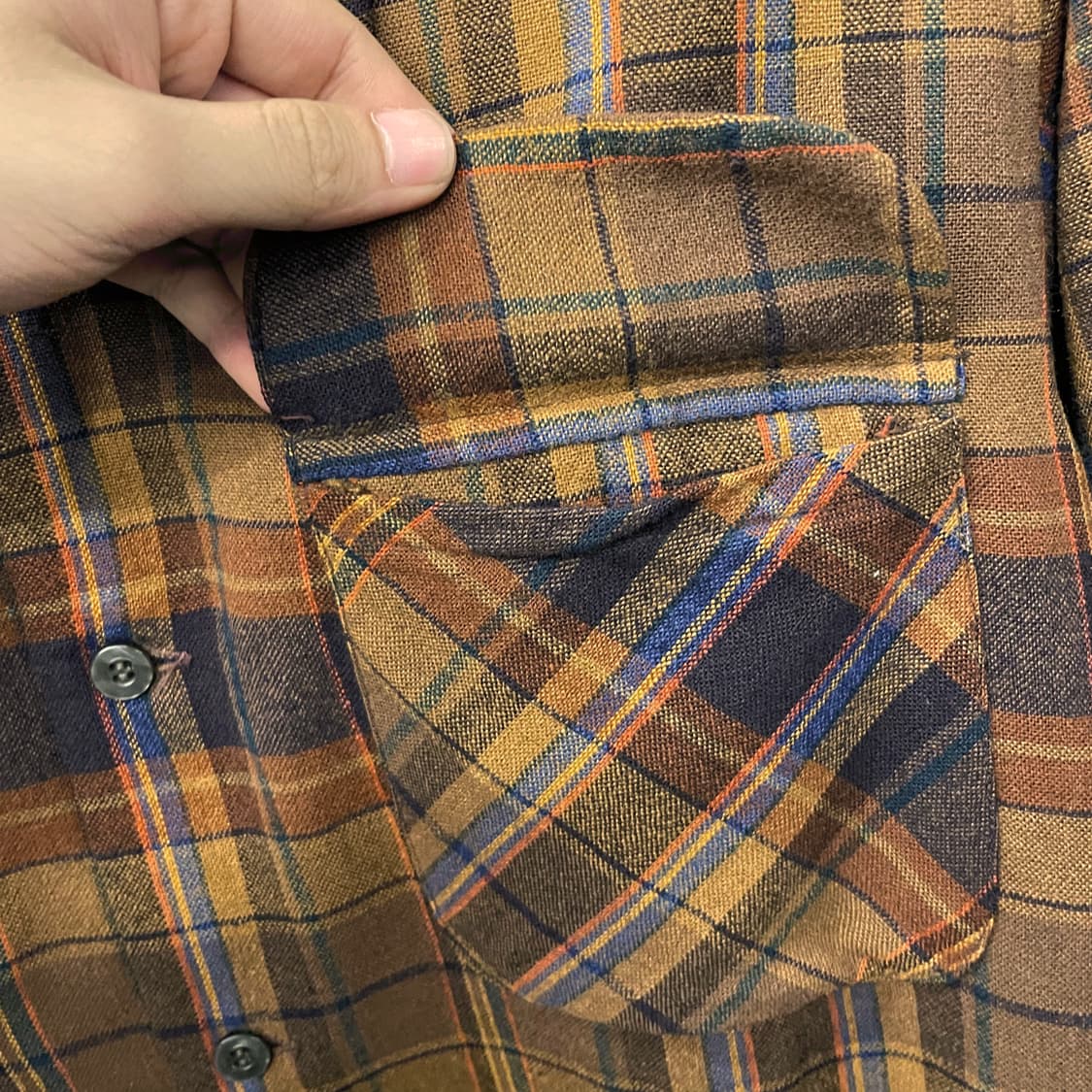 70s 펜들턴 체크 울 플란넬 셔츠 상품이미지4