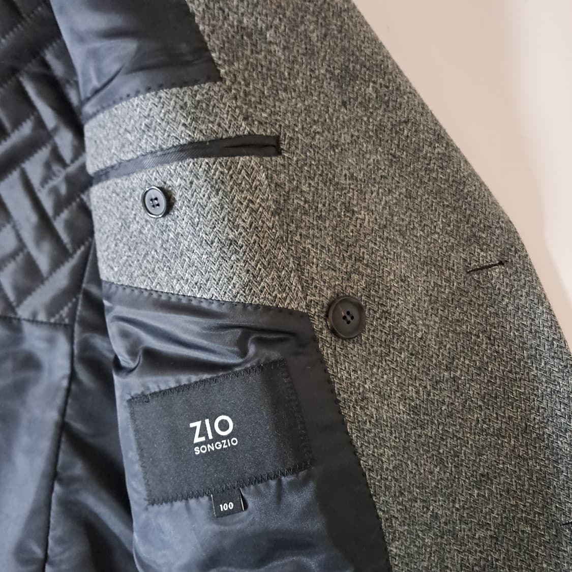 (택포) 지오송지오 헤링본 더블코트 100 B322 상품이미지7