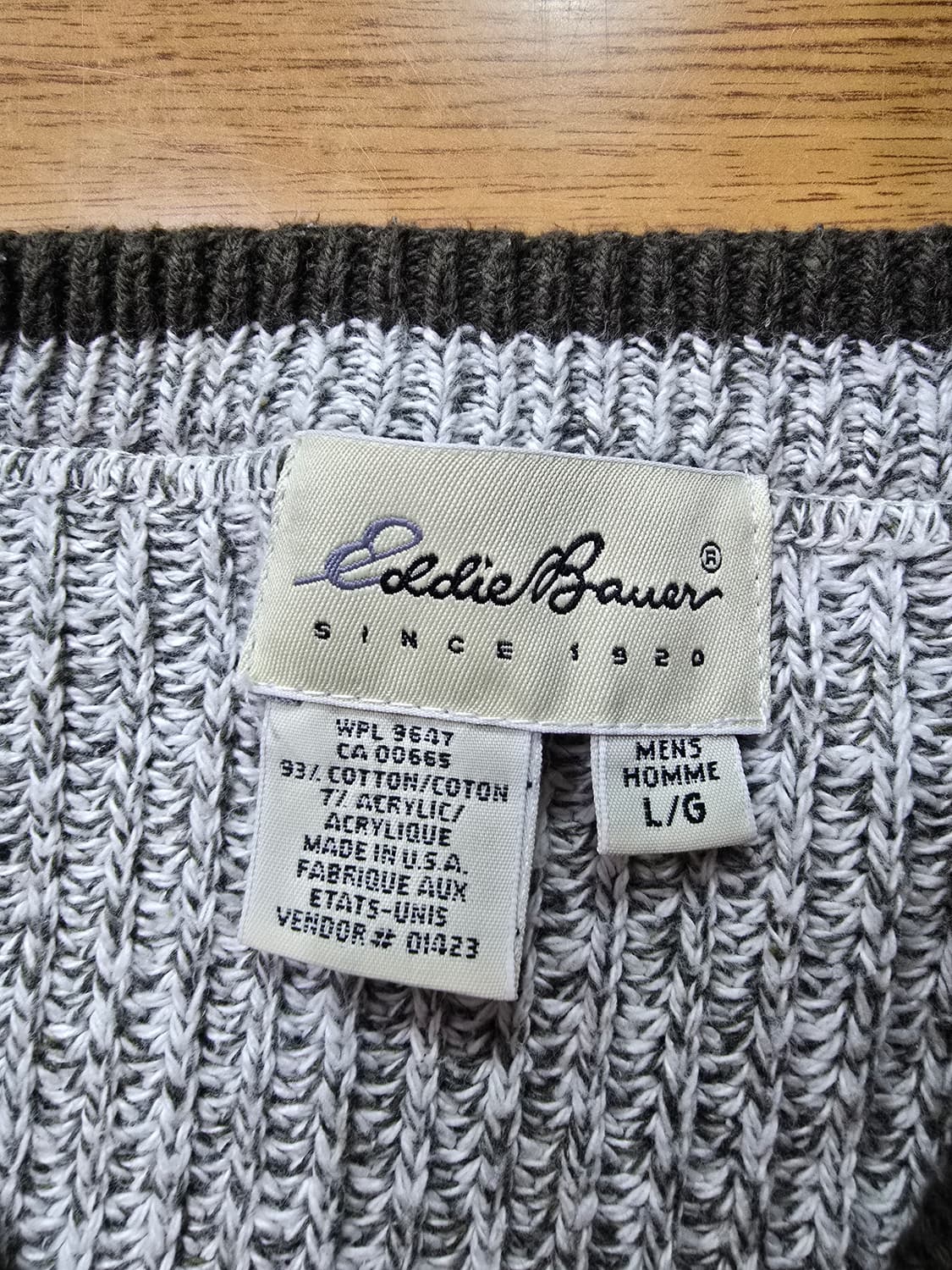 (L.100) 에디바우어 브이넥 니트 스웨터 상품이미지4