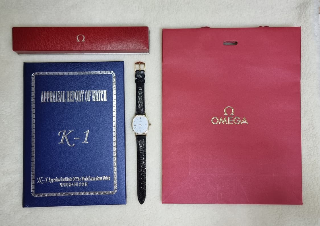 오메가 드빌 앨립스 화이트 다이얼 쿼츠 남여공용 시계 상품이미지8