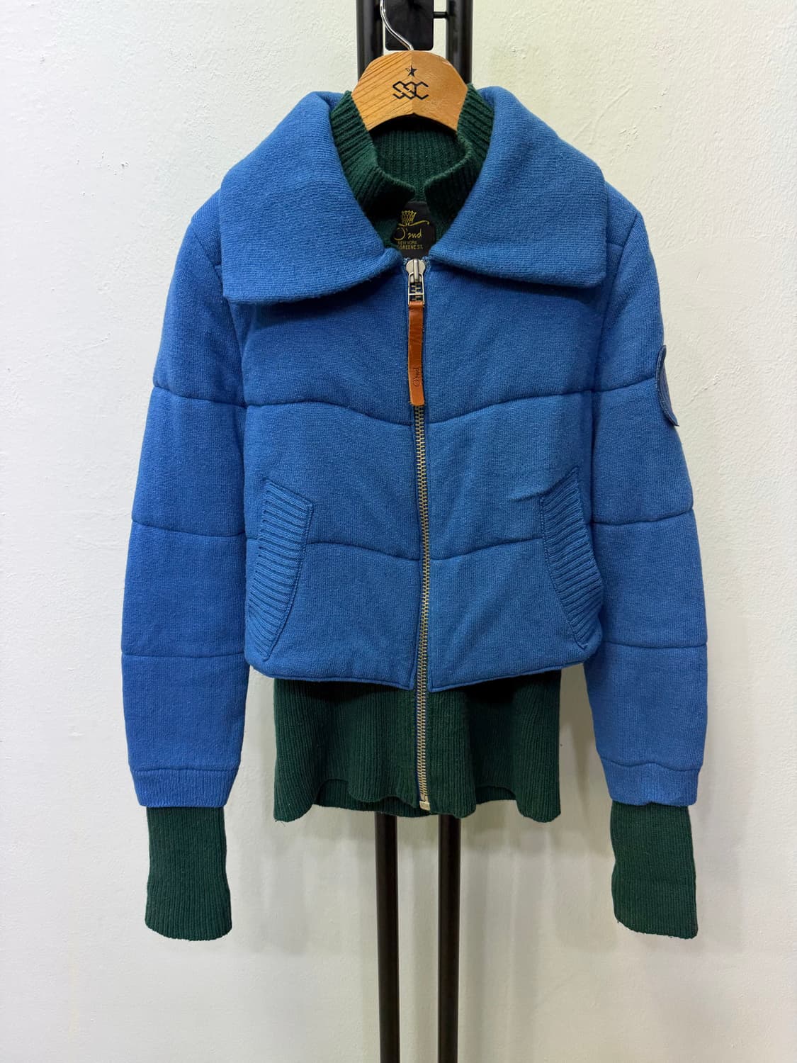 정품) O2ND 오즈세컨 한섬 이중 니트 자켓 1 상품이미지1